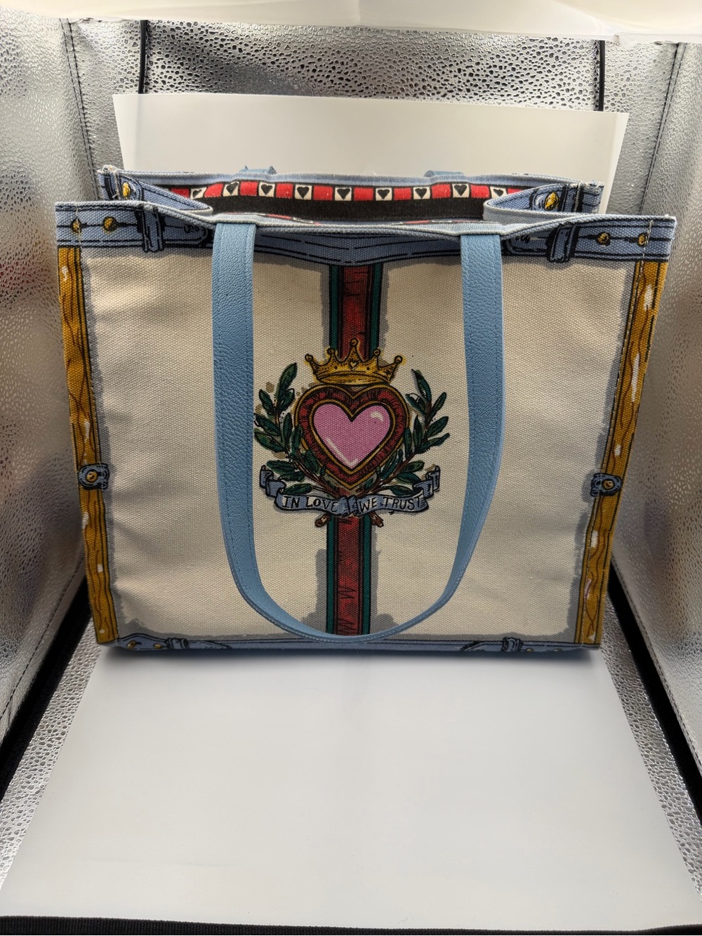 Brighton โIn Love We Trustโ canvas tote